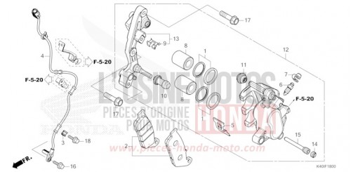 FRONT BRAKE CALIPER NSS125ADM de 2021